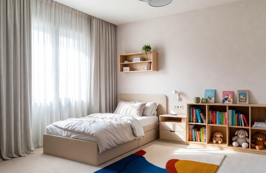 комната в светлых тонах