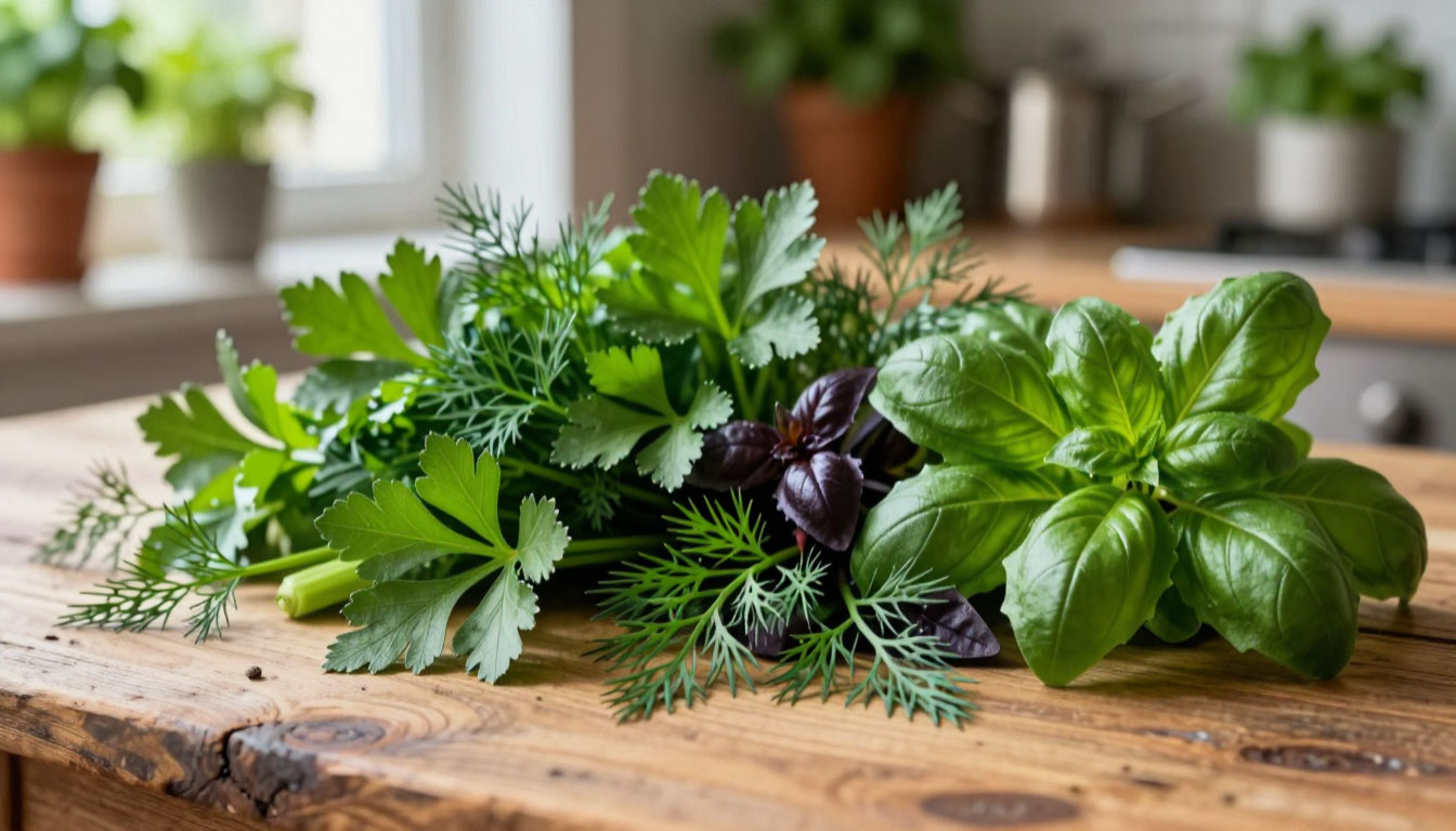 зелень в арочной теплице